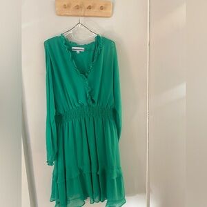 Elegant Green Ruffled Dress